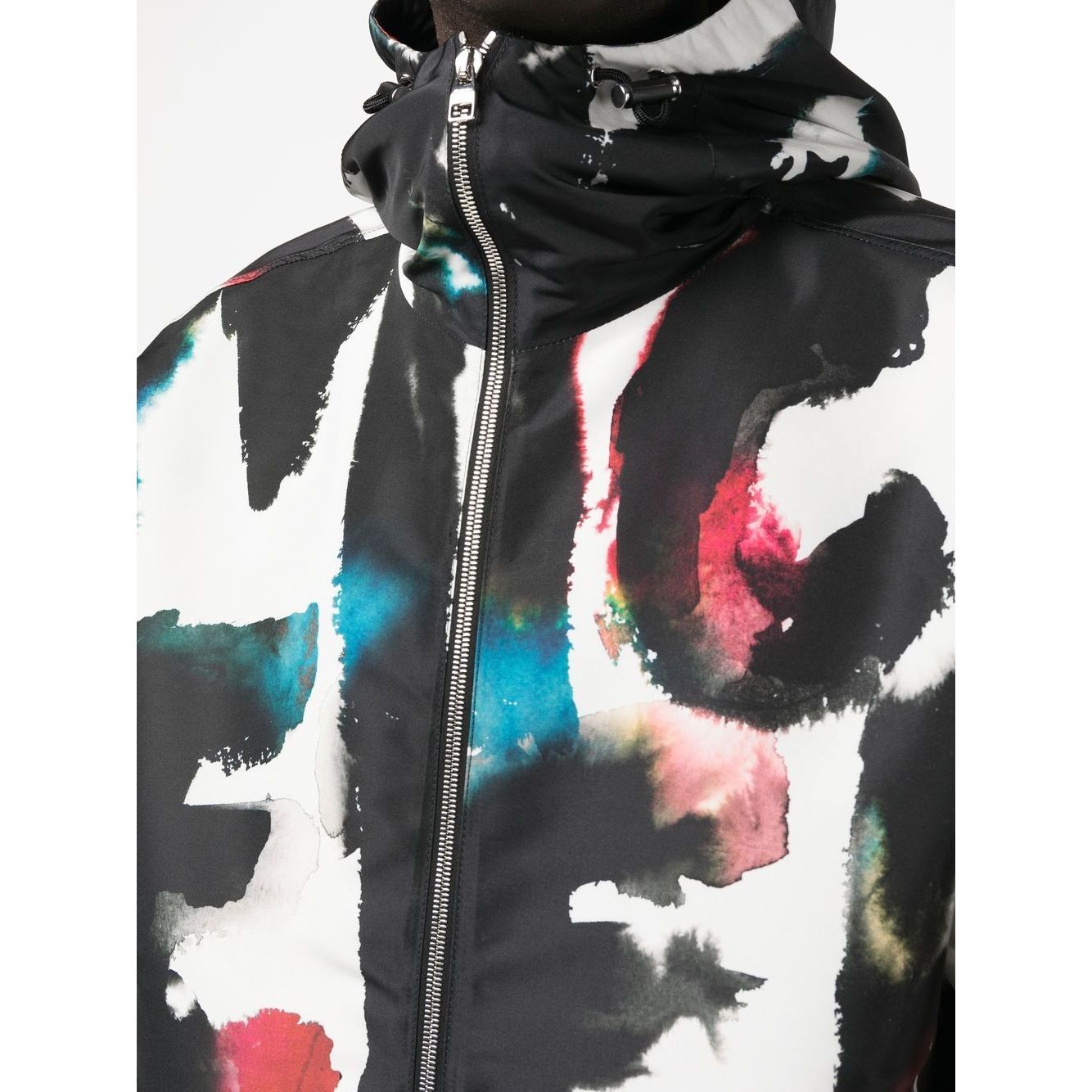 Alexander McQueen Graffiti-print Hooded Windbreaker Jackets