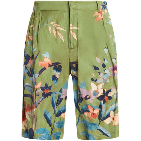 Etro Shorts Green Short trousers
