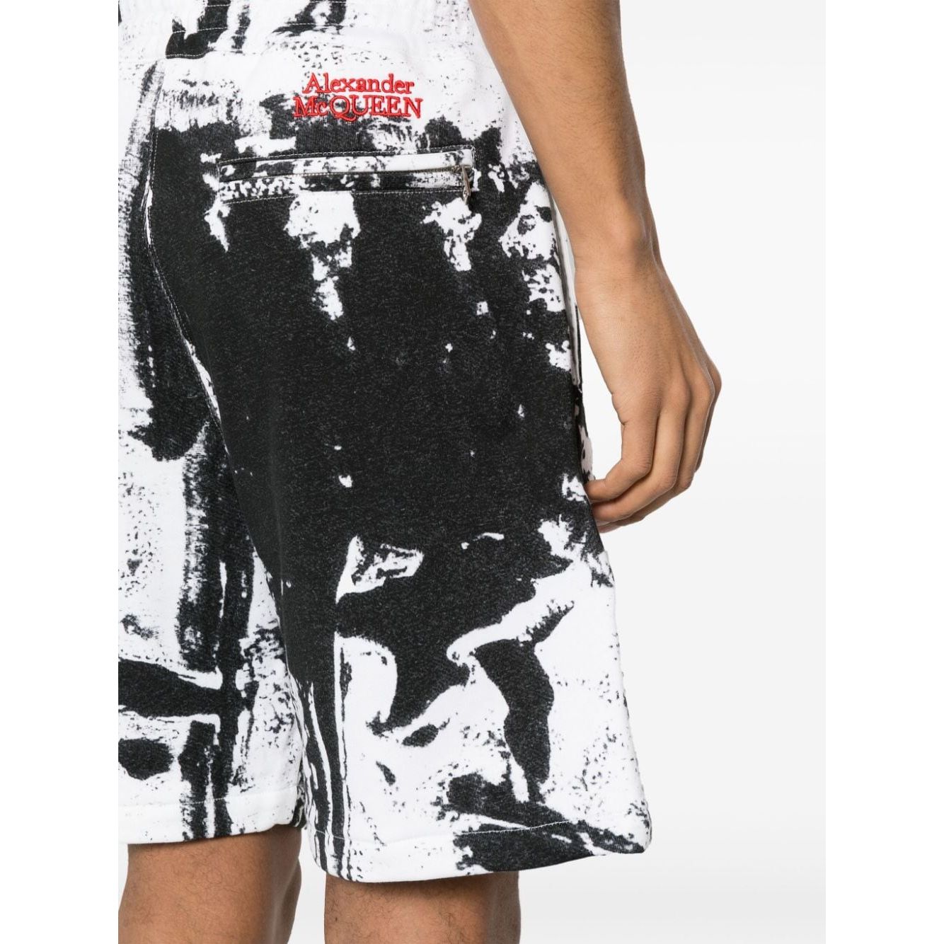 Alexander McQueen paint-splatter cotton shorts