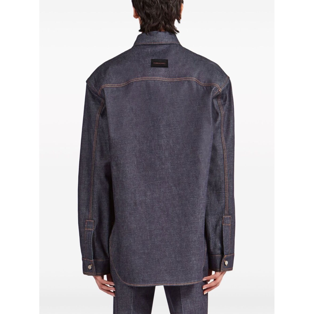 Ferragamo Shirts Blue Shirts