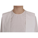 Dsquared² White Crew Neck Long Sleeve Cotton Blouse JKT521-38