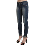 Acht Blue Washed Low Waist Skinny Cropped Denim Trouser PAN71223-26