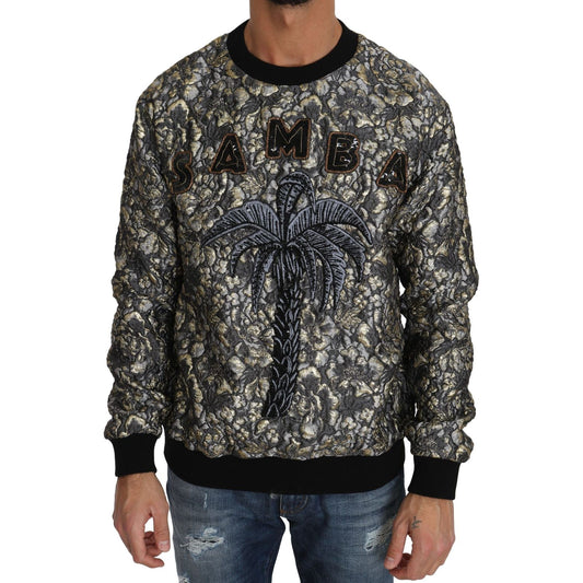 Dolce & Gabbana Multicolor SAMBA Jacquard Palmtree Pullover Sweater