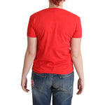 Moschino Chic Red Cotton Tee with Signature Print Moschino Dark Slate Gray