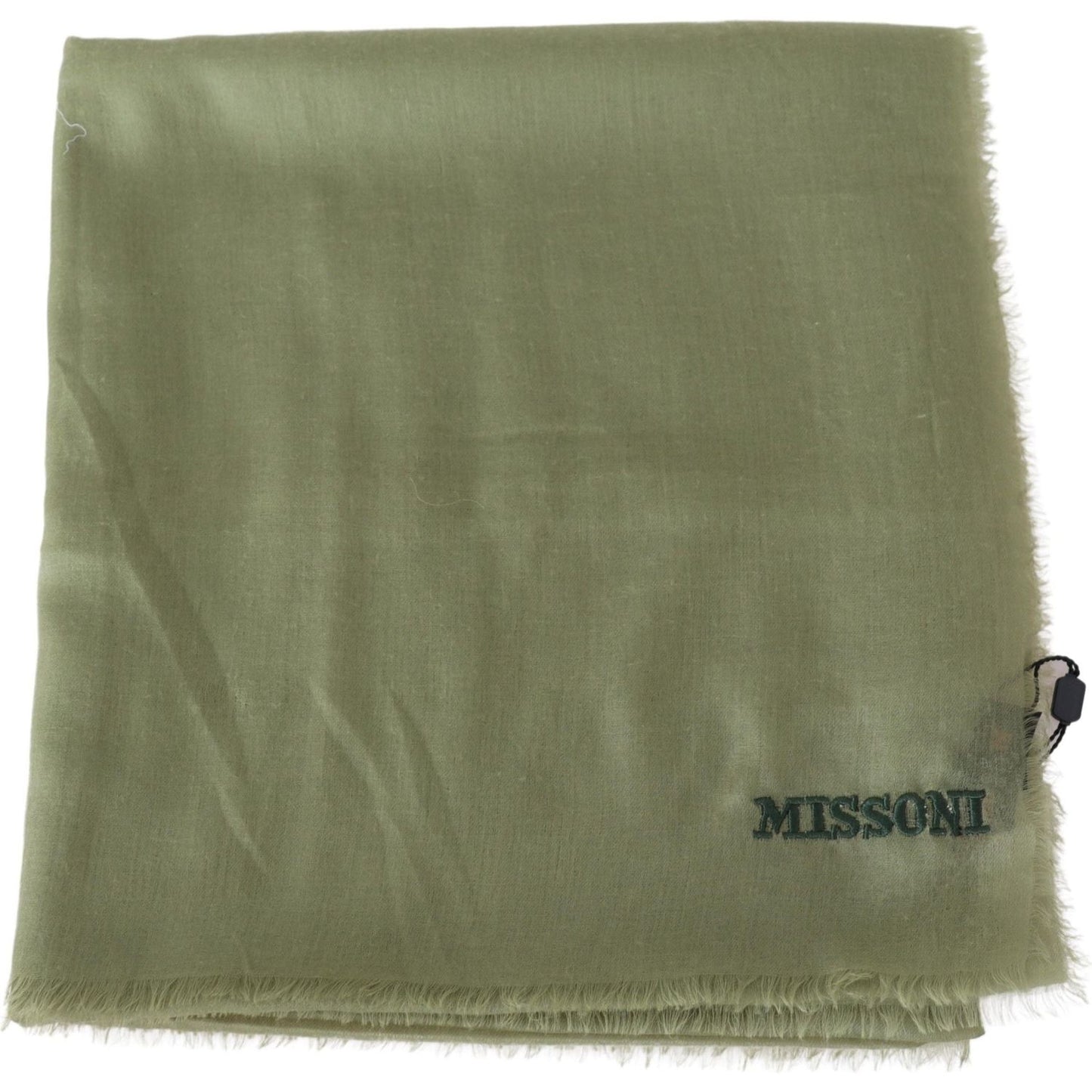 Missoni Green Cashmere Unisex Neck Wrap Scarf MS2082BG