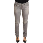 Acht Light Gray Washed Cotton Slim Fit Denim Women Trouser Jeans PAN71806-26