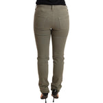 Ermanno Scervino Green Low Waist Skinny Slim Trouser Cotton Jeans PAN72061-26