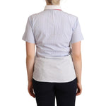 AGLINI Light Blue Cotton Short Sleeves Collared Polo Top TSH6903 - 46