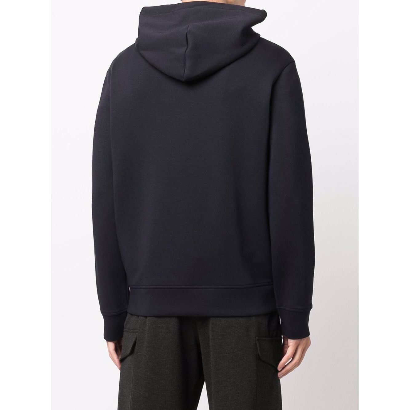 Emporio Armani long-sleeved Logo Patch Hoodie Topwear