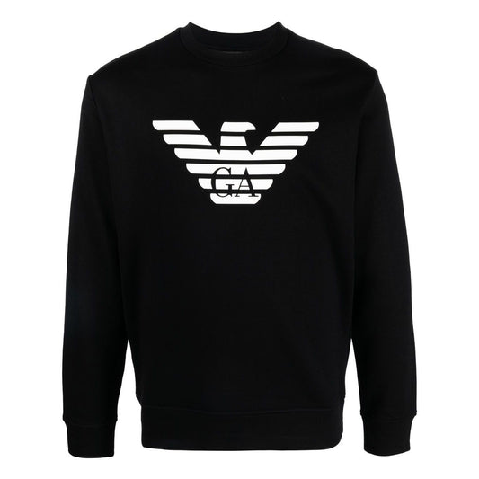 Emporio Armani Modal-blend sweatshirt with logo print Topwear