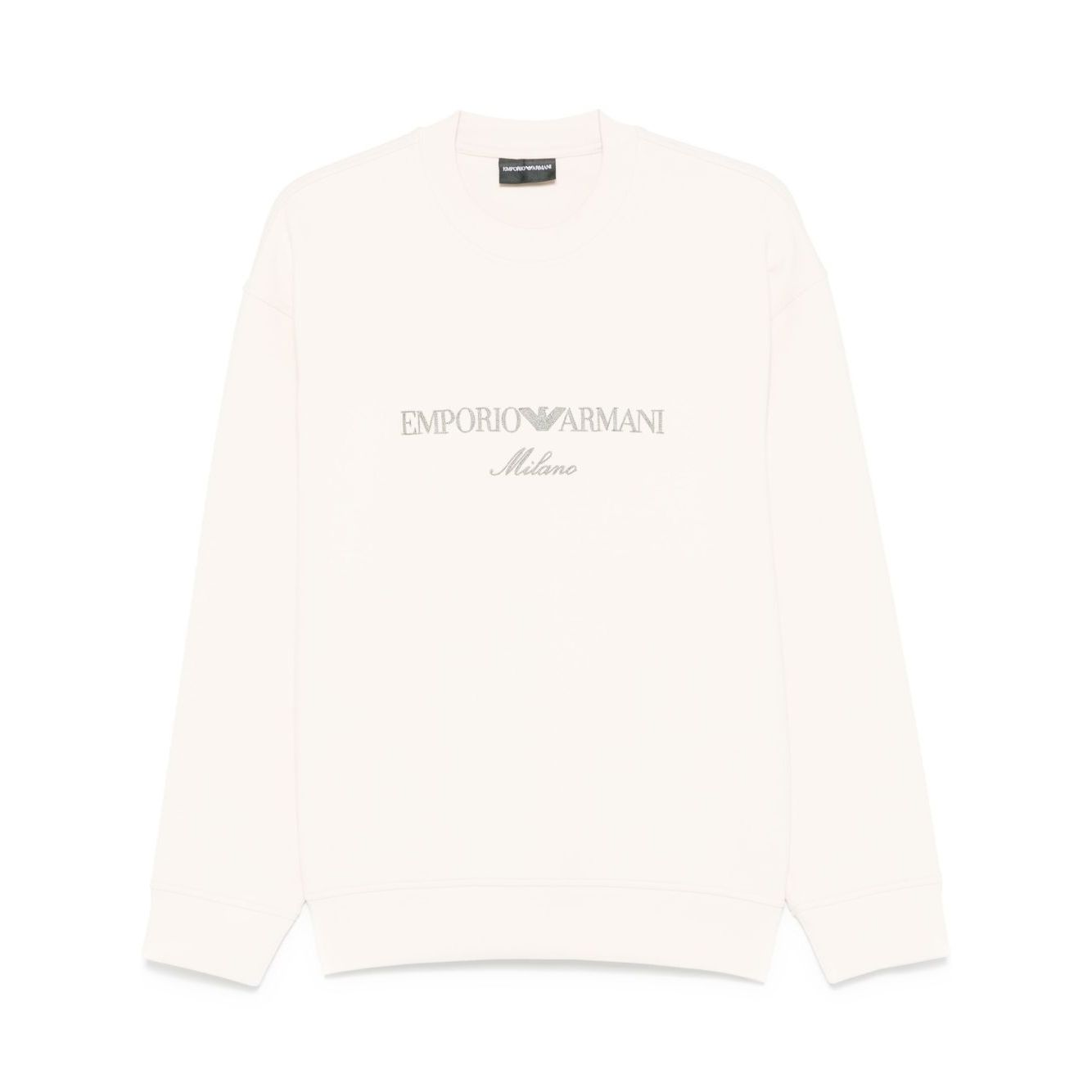 Emporio Armani Double jersey sweatshirt with ASV logo embroidery