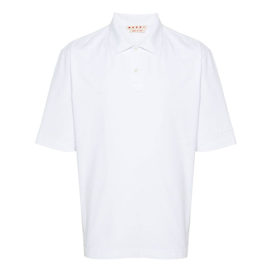 Marni logo-patch polo shirt Topwear