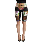 Dolce & Gabbana Multicolor Patchwork High Waist Cropped Pants PAN72832 - 38