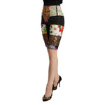 Dolce & Gabbana Multicolor Patchwork High Waist Cropped Pants PAN72832 - 38