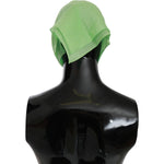 Versace Apple Green Linen Square Foulard Head Wrap Scarf MS1587