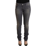 Acht Dark Gray Washed Cotton Denim Skinny Jeans PAN71839 - 34