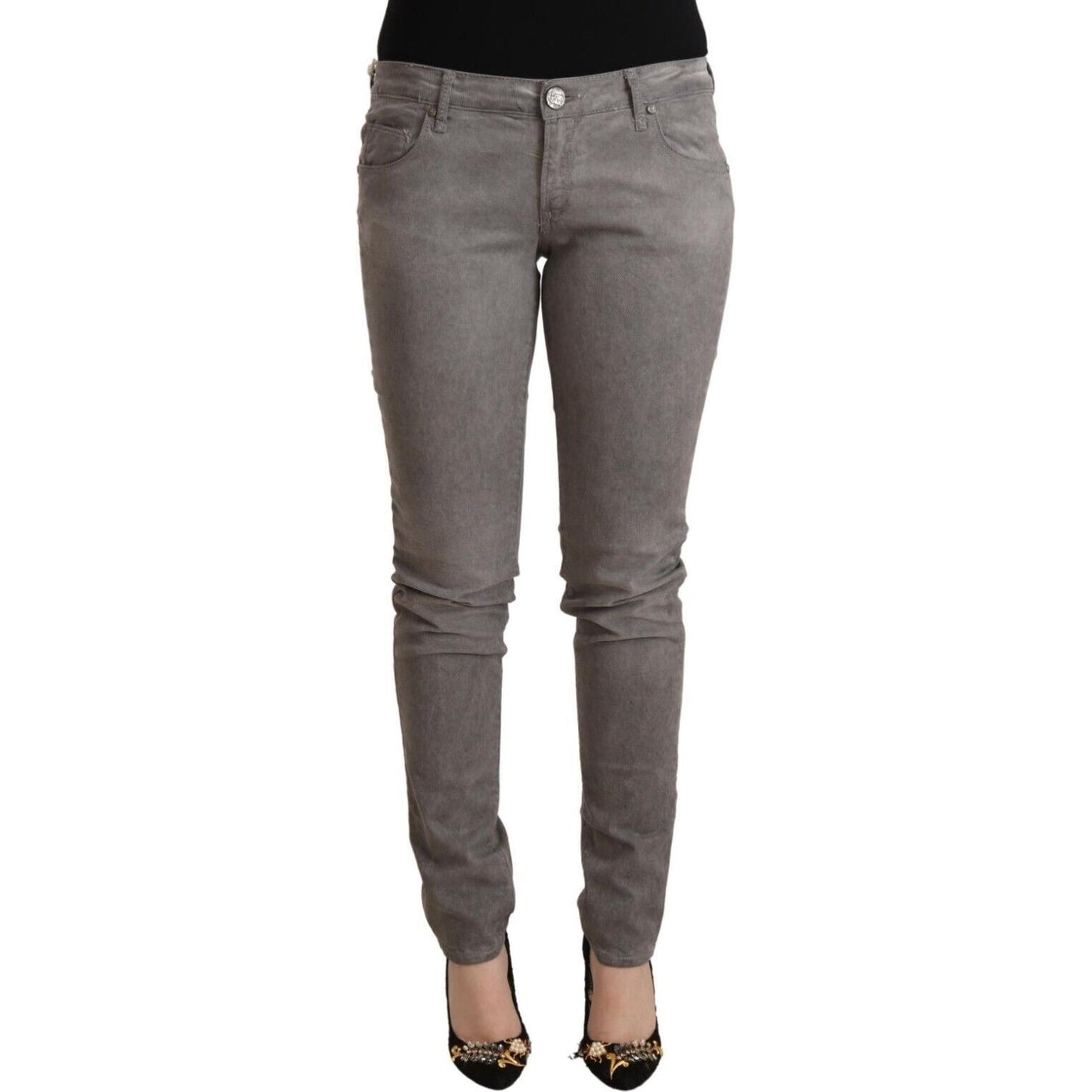 Acht Gray Cotton Low Waist Skinny Push Up Denim Jeans PAN71842 - 26