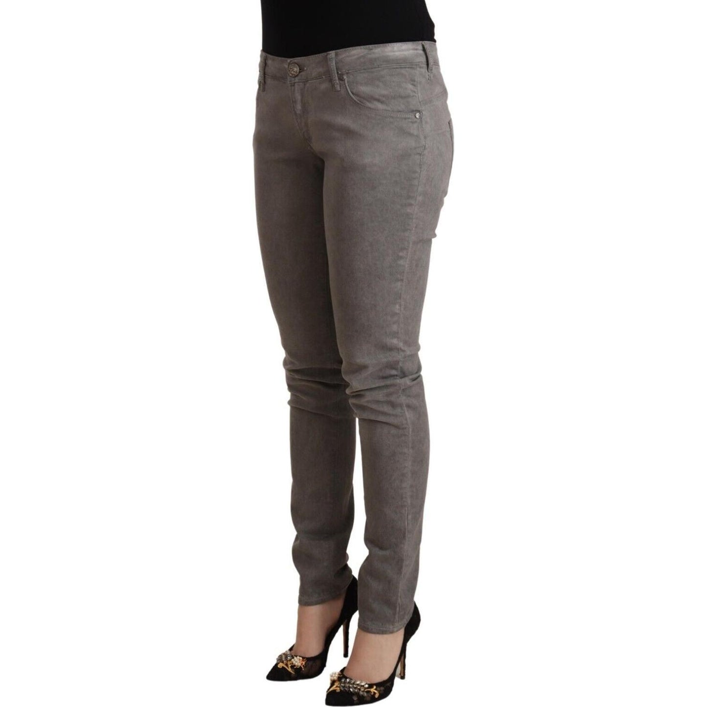 Acht Gray Cotton Low Waist Skinny Push Up Denim Jeans PAN71842 - 26