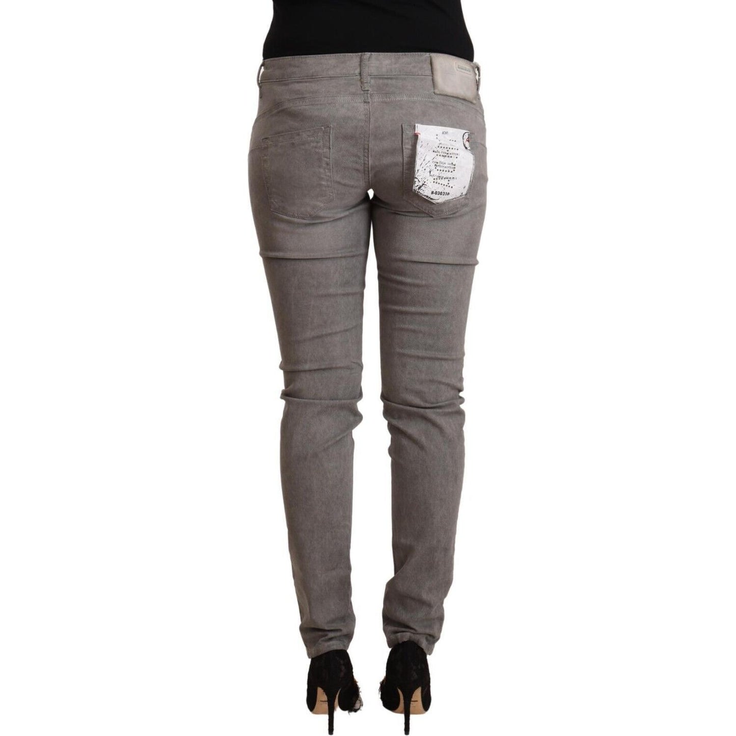 Acht Gray Cotton Low Waist Skinny Push Up Denim Jeans PAN71842 - 26