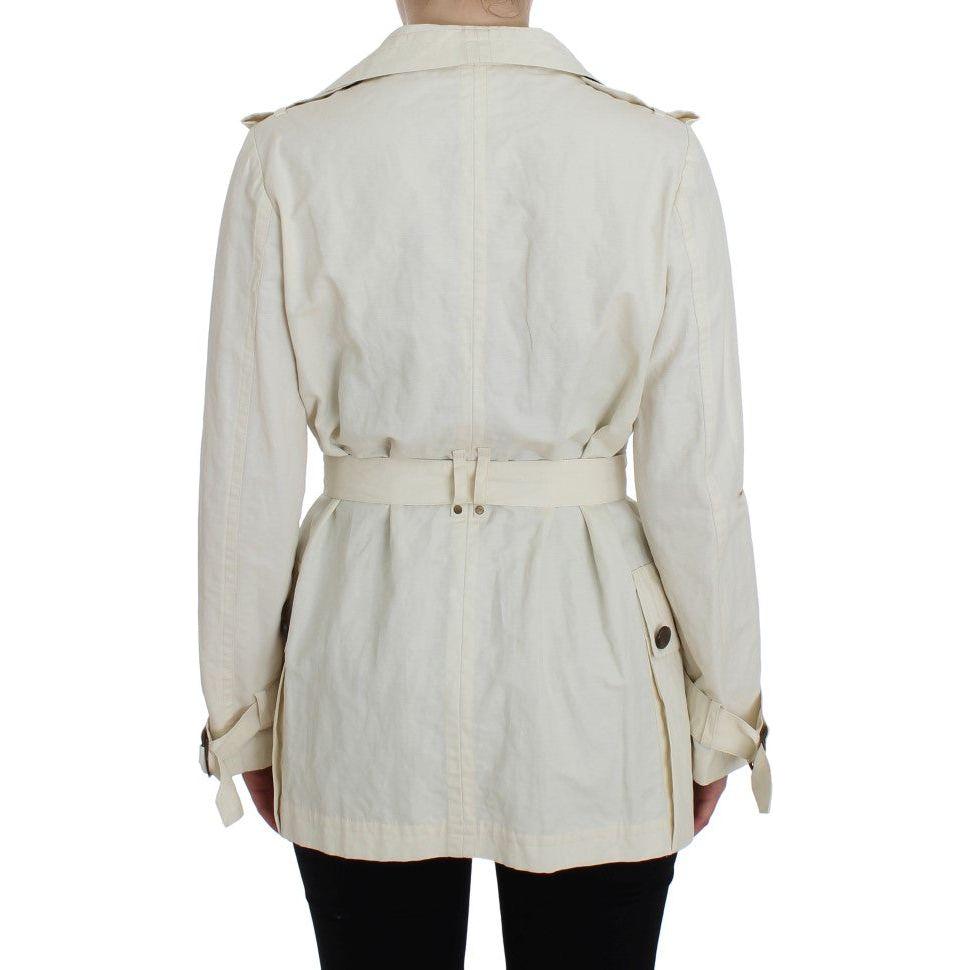 PLEIN SUD White Trench Coat Jacket Coats & Jackets