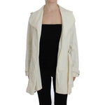 PLEIN SUD White Trench Coat Jacket SIG30998-1