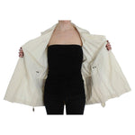 PLEIN SUD White Trench Coat Jacket SIG30998-1