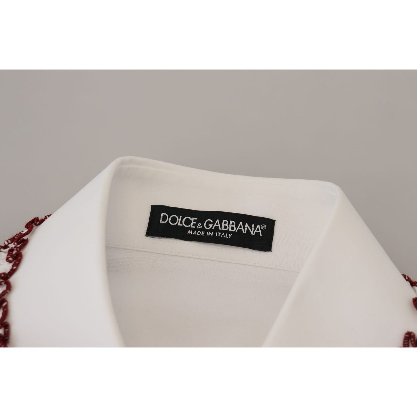 Dolce & Gabbana White Lace Long Sleeves Ruffle Collar Top TSH82991 - 38