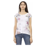 Trussardi Action White Cotton Women T-Shirt TR-23076-L