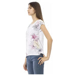 Trussardi Action White Cotton Women T-Shirt TR-23076-L