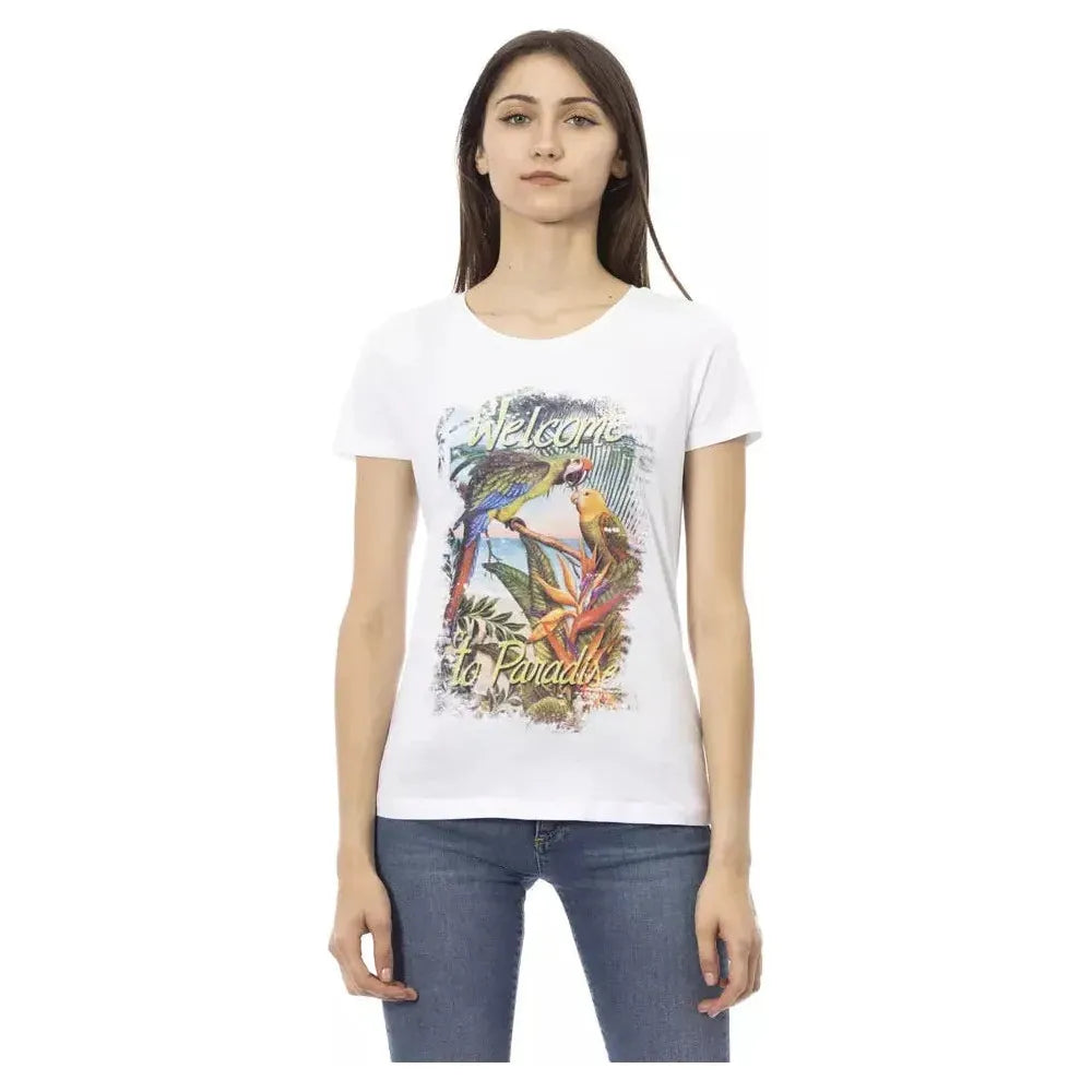 Trussardi Action White Cotton Women T-Shirt TR-23047-XS