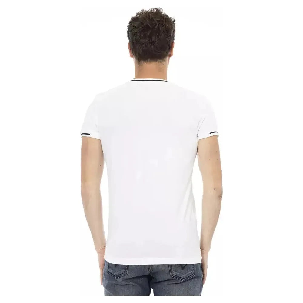 Trussardi Action White Cotton Men T-Shirt TR-22892-XL