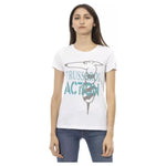 Trussardi Action Chic White Printed Tee: Summer Wardrobe Essential TRAC-22999-M-FBB-119