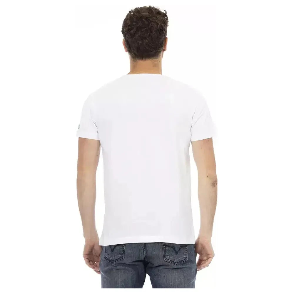 Trussardi Action White Cotton Men T-Shirt TR-22694-M