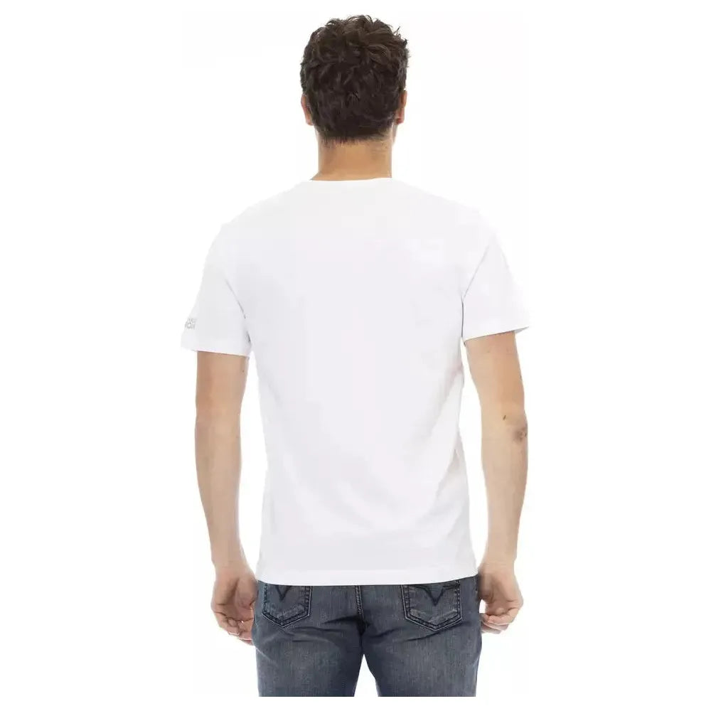 Trussardi Action White Cotton Men T-Shirt TR-22688-M