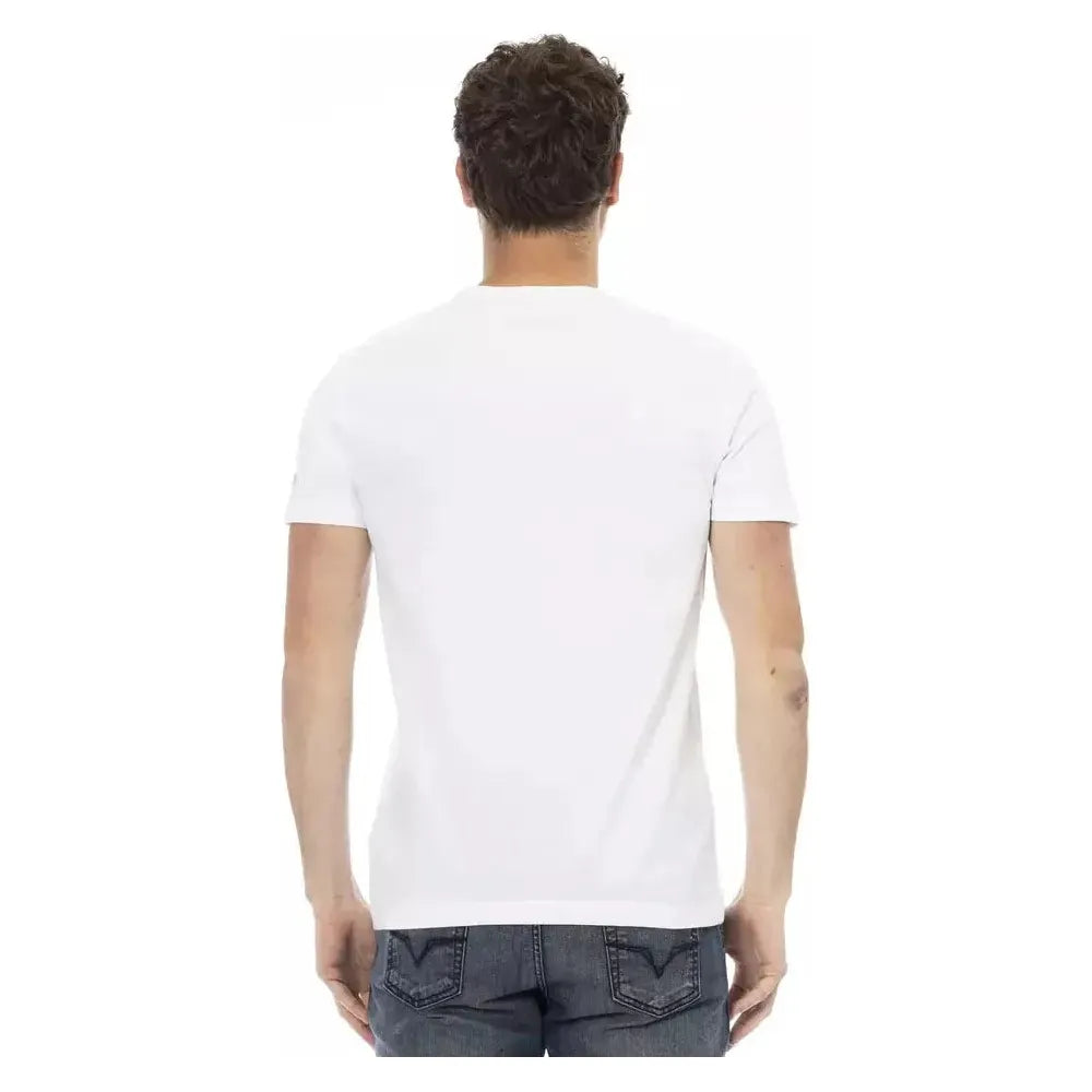 Trussardi Action White Cotton Men T-Shirt TR-22692-L