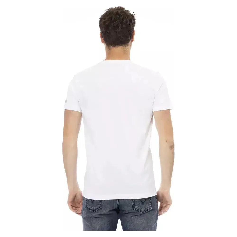 Trussardi Action White Cotton Men T-Shirt TR-22684-S