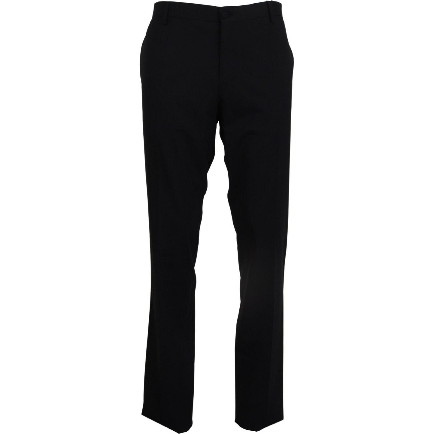 Dolce & Gabbana Black Wool Stretch Dress Formal Slim Fit Pant