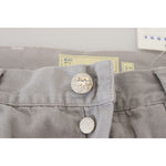 Acht Gray Cotton Straight Fit Folded Hem Casual Denim Jeans PAN74681-48