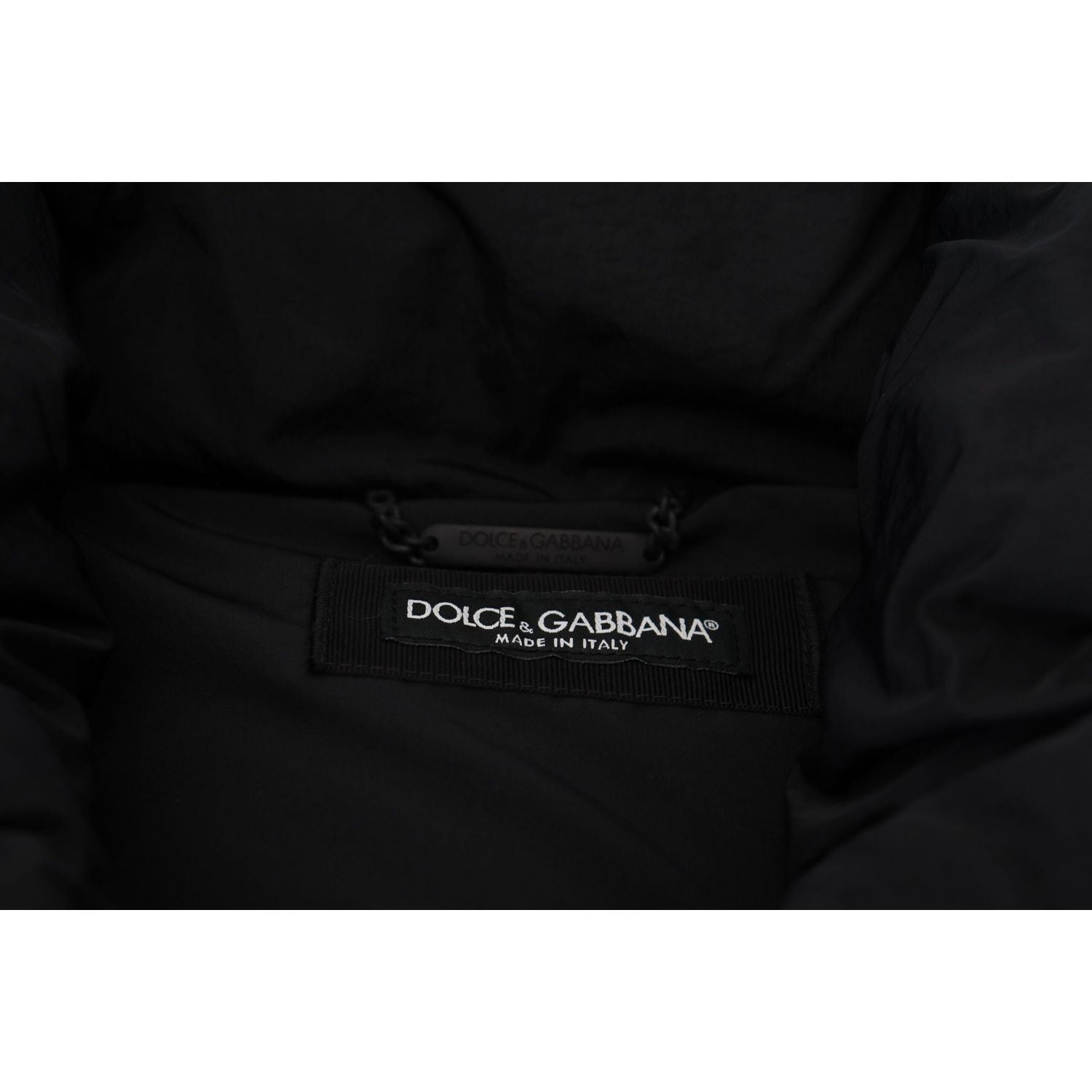 Dolce & Gabbana Black Sleeveless DG Metal Embellishment Jacket