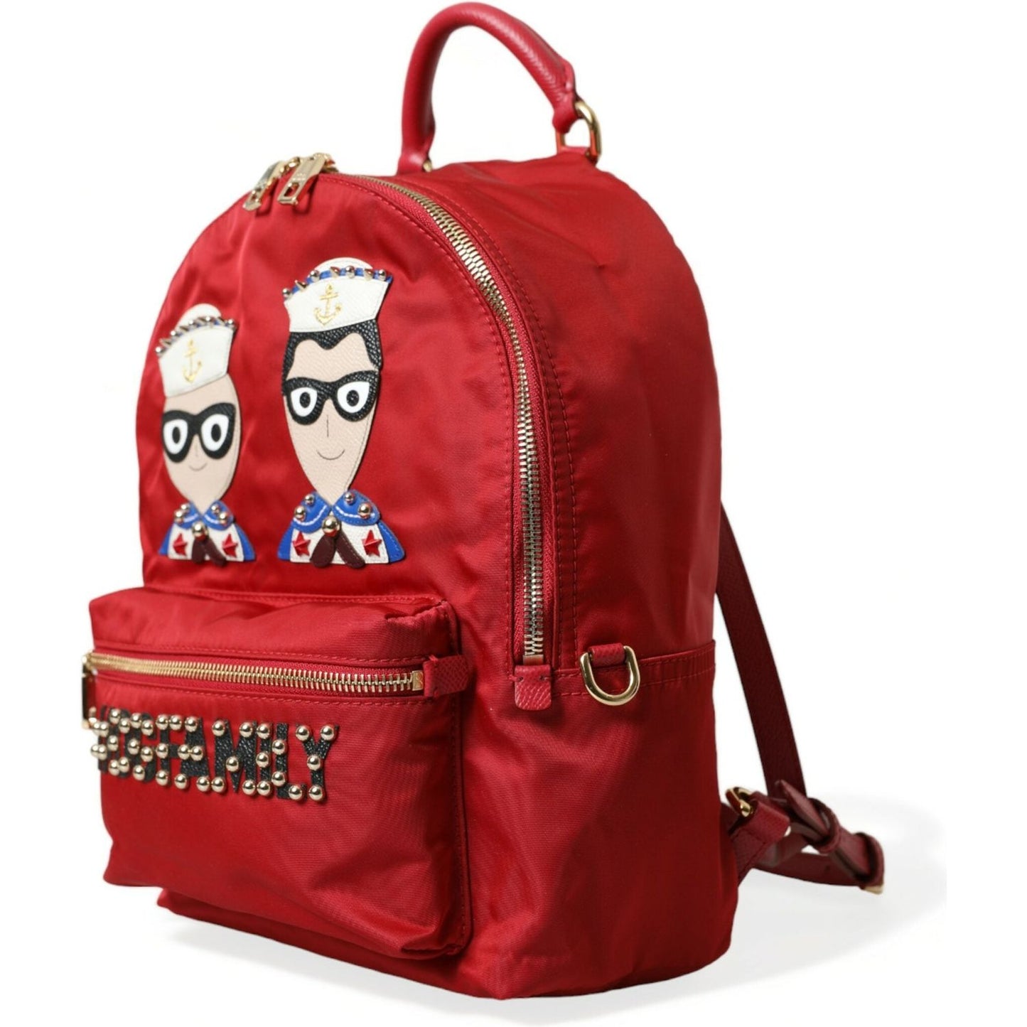 Dolce & Gabbana Red #DGFAMILY Embellished Backpack VULCANO Bag BAG1151