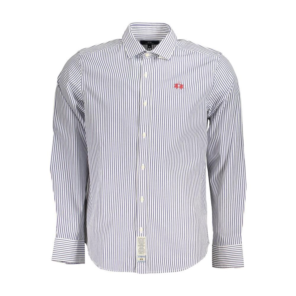 La Martina Elegant Long-Sleeved Striped Shirt for Men LAMA-27119-L-FBB-134