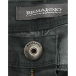 Ermanno Scervino Green Slim Jeans Denim Pants Straight Leg Stretch SIG12470-1