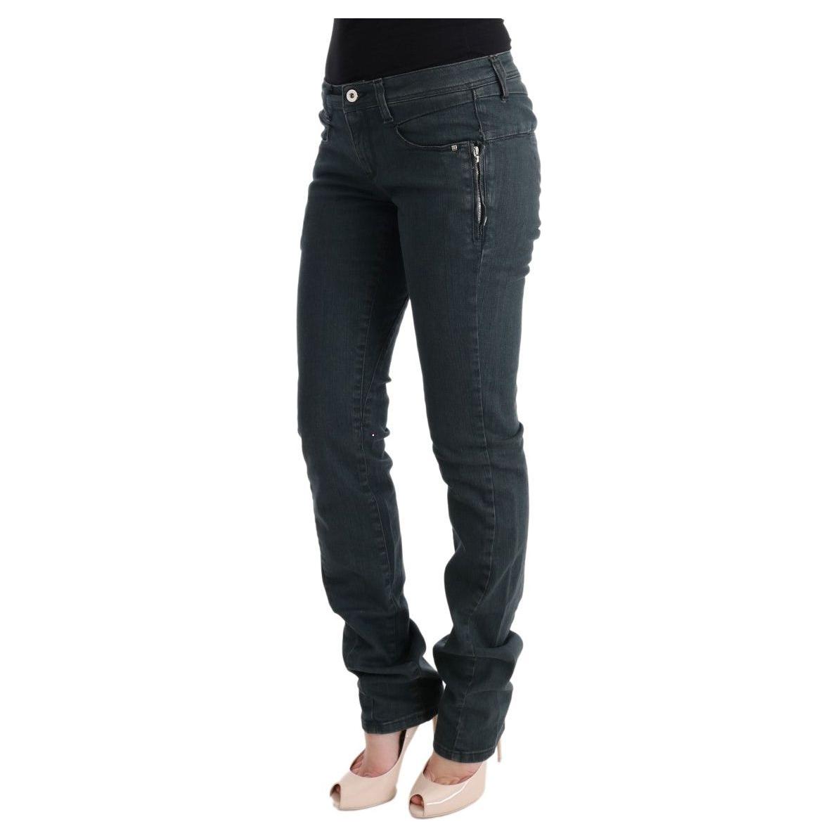 Costume National Gray Cotton Superslim Denim Jeans