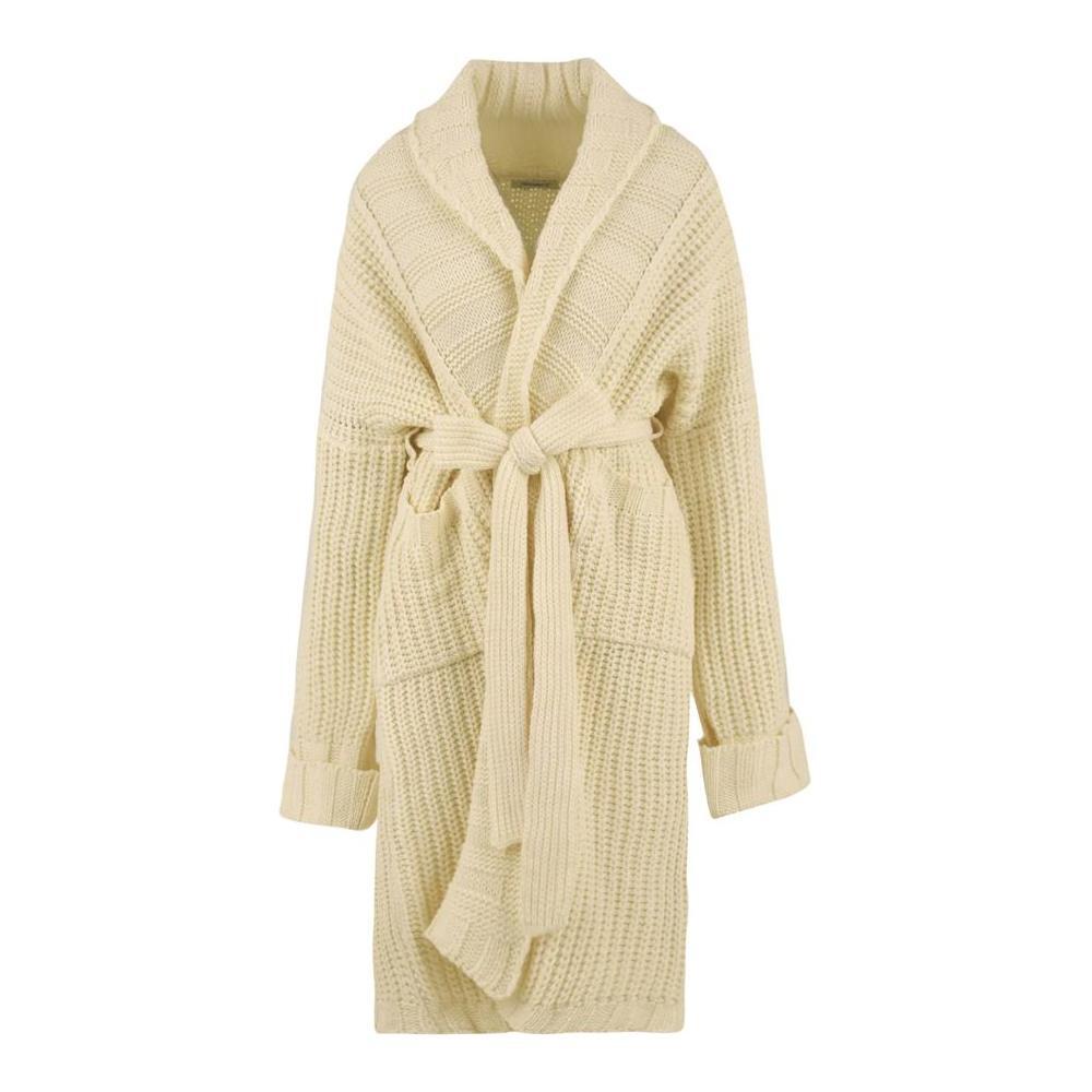 Hinnominate White Marabou Women Cardigan HI-11653-M