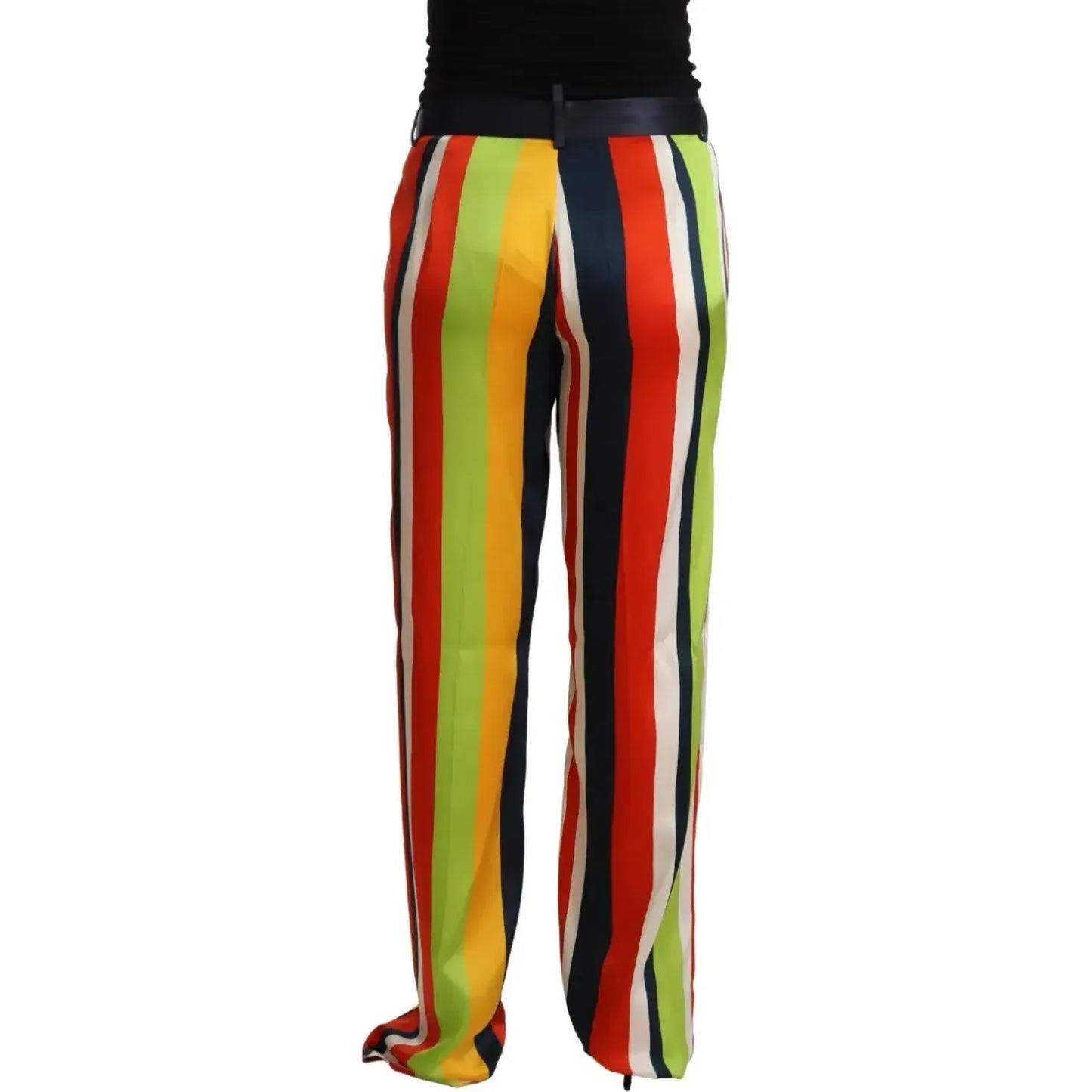 Dsquared² Multicolor Striped Mid Waist Straight Pants PAN7002-42