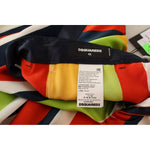 Dsquared² Multicolor Striped Mid Waist Straight Pants PAN7002-42