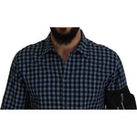 Dsquared² Multicolor Black Arm Plaid Men Long Sleeves Shirt TSH83557-48