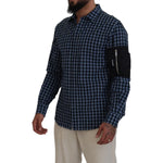Dsquared² Multicolor Black Arm Plaid Men Long Sleeves Shirt TSH83557-48