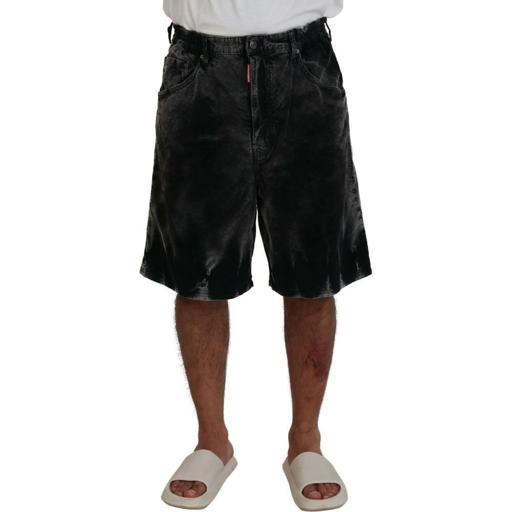 Dsquared² Gray Cotton Corduroy Bermuda Shorts PAN74432-48
