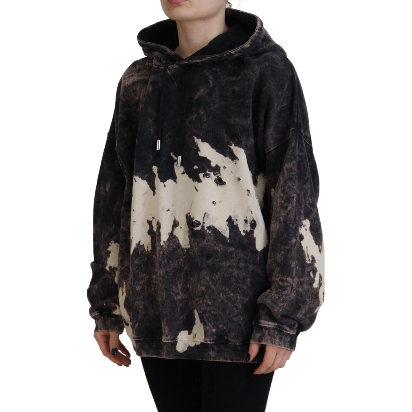 Dsquared² Multicolor Dye Cotton Hoodie Sweatshirt Sweater TSH83460